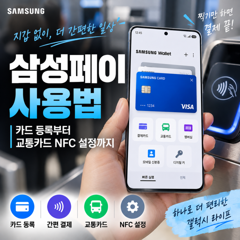 삼성페이 사용법｜카드 등록·결제부터 교통카드 NFC 설정까지