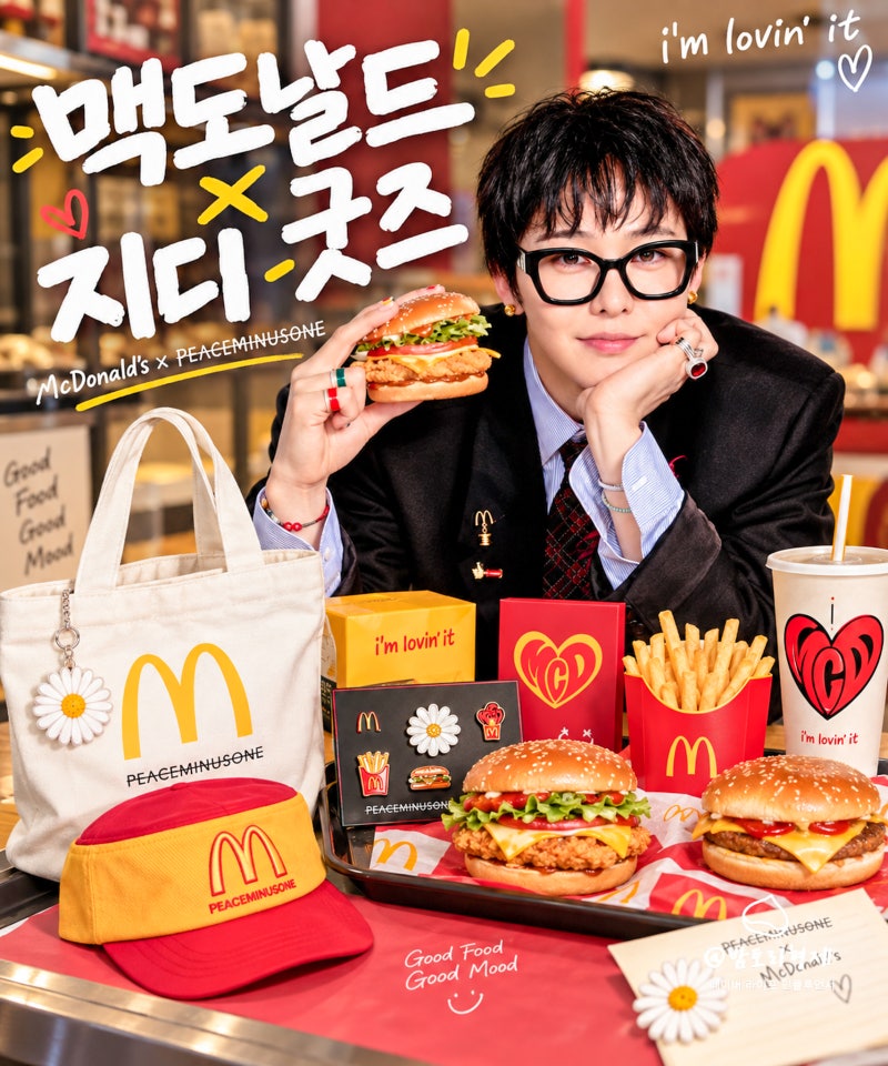 맥도날드 지드래곤 신메뉴 출시! 고추장버터 버거 2종 굿즈 실물까지?