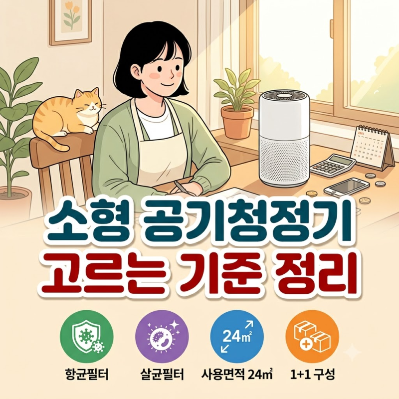 휘게 공기청정기 원룸 소형 미니 탁상용 책상 사무실 작은방 추천