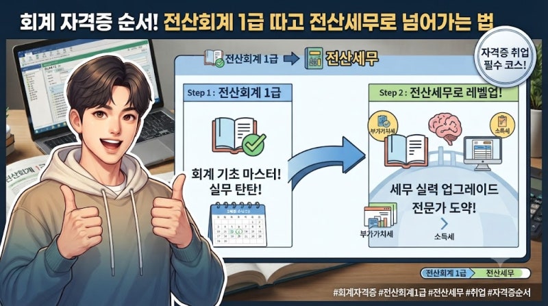 전산회계 1급 따고 전산세무로 넘어가는 법