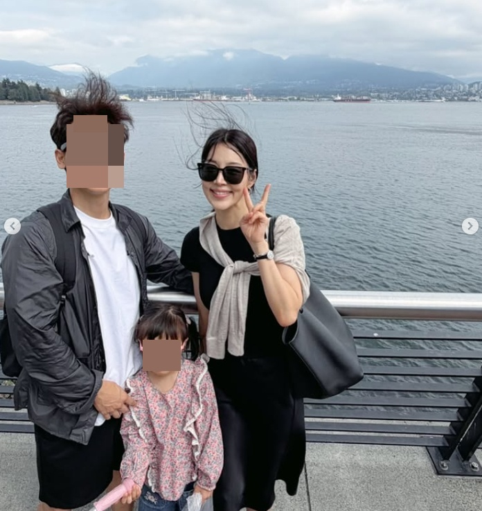 한지혜, 검사 남편·6살 딸 윤슬과 캐나다 밴쿠버 가족여행