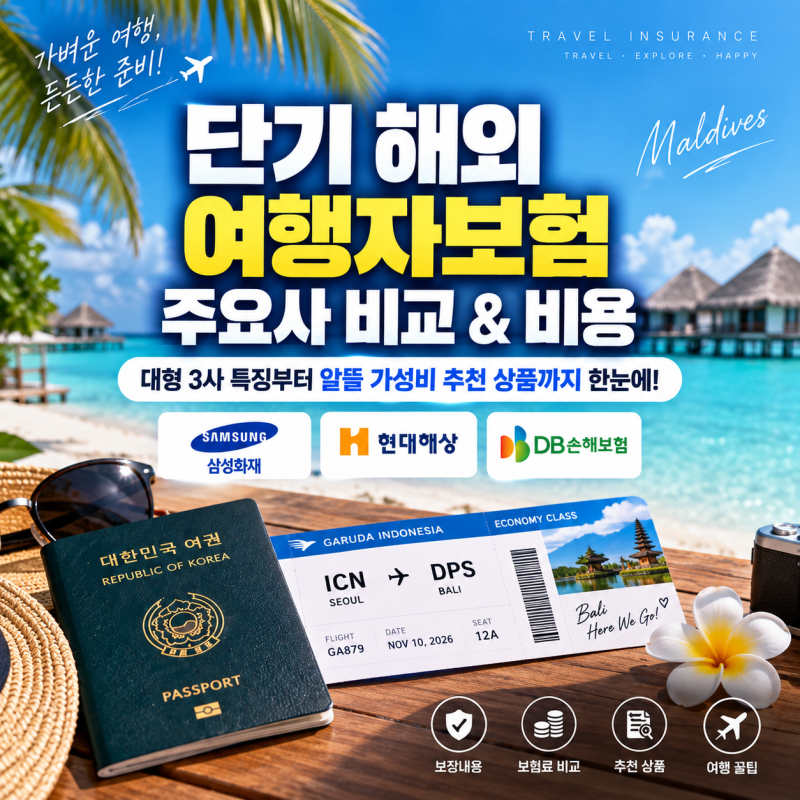단기 해외 여행자보험 주요사 비교 & 가성비 추천 상품 총정리 (예상 비용 포함)