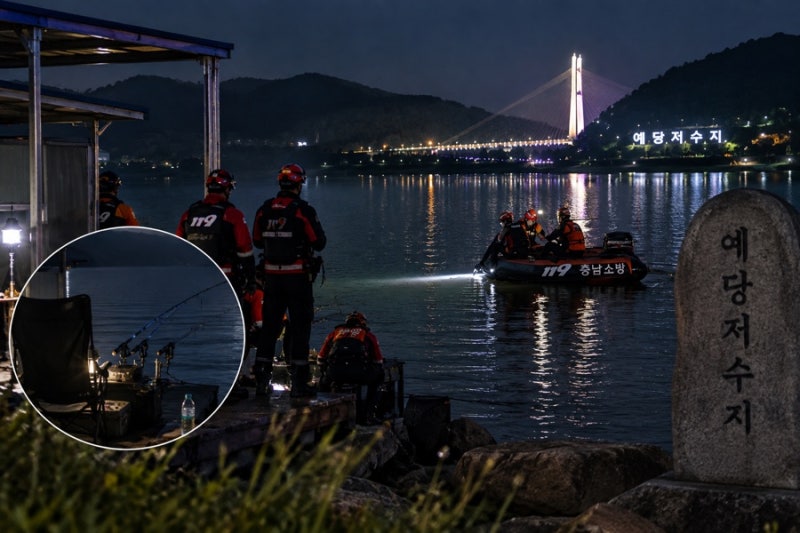 충남 예산 예당저수지서 밤낚시하던 50대 사망