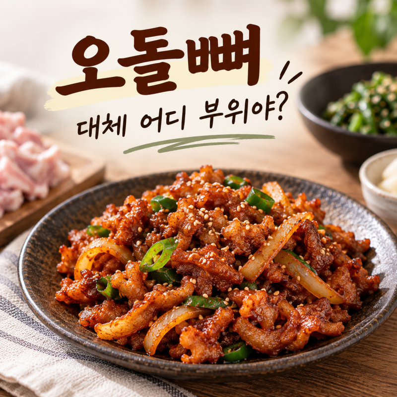 오돌뼈 부위 어디일까? 집에서 매콤하게 볶는 오돌뼈 레시피