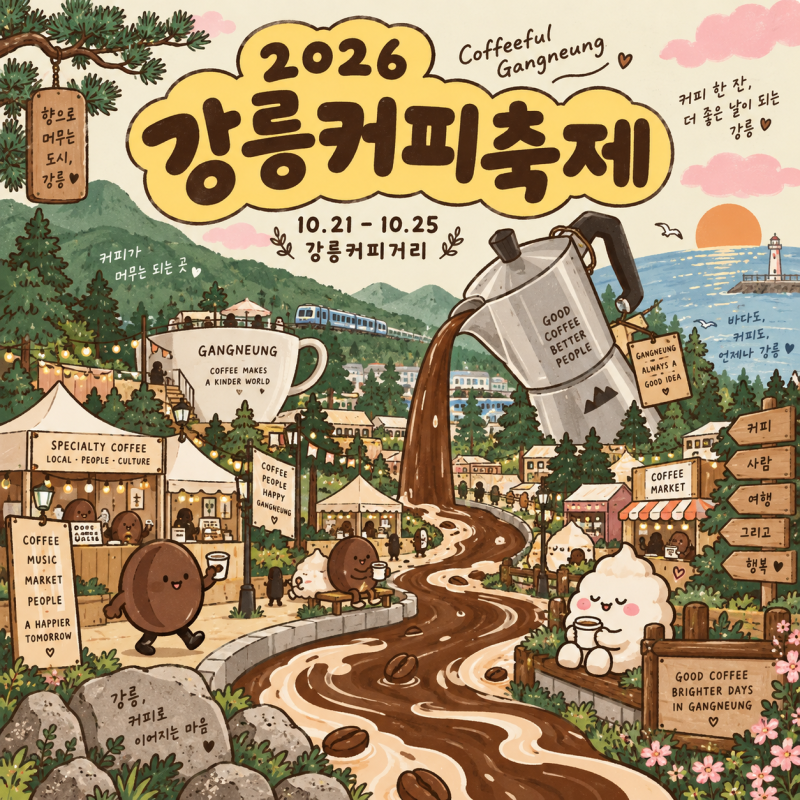 2026 강릉커피축제 일정 10월 21~25일｜장소·시간·프로그램 어디서 볼까?