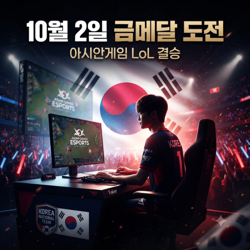 페이커 2연속 금메달 도전 아시안게임 롤 일정 총정리