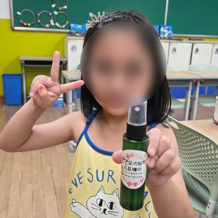 초등학생 향기교육 현장 천연 모기퇴치 스프레이 수업