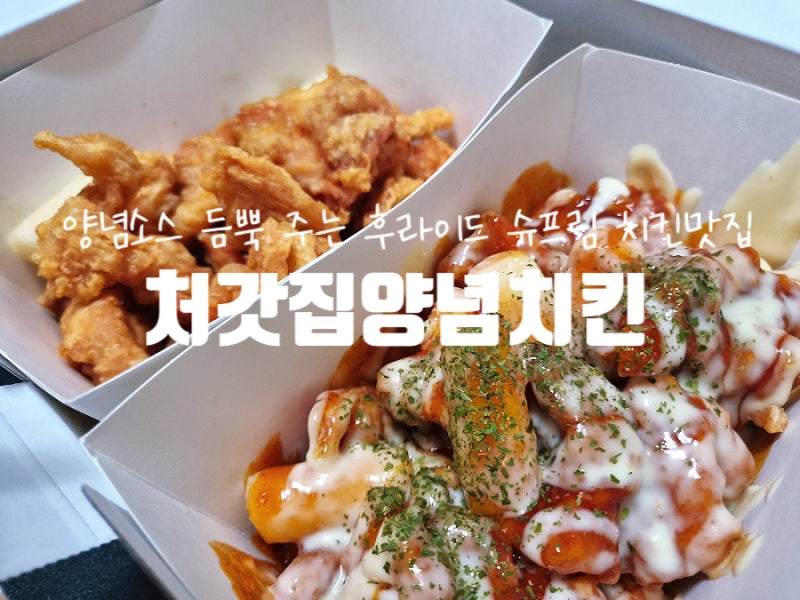 청주오송 양념 듬뿍주는 치킨맛집, 처갓집 슈프림양념치킨 반반 세트
