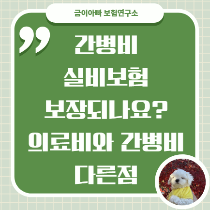 간병비 실비보험 보장되나요? 의료비와 간병비 다른점