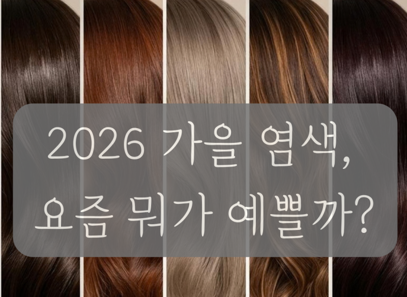 2026 염색 컬러 가을 트렌드, 요즘 예쁜 색은 따로 있어요