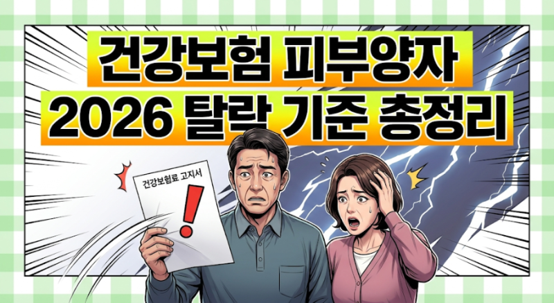 건보료 폭탄 피하려면? 2026 건강보험 피부양자 탈락 기준 및 이의신청 총정리