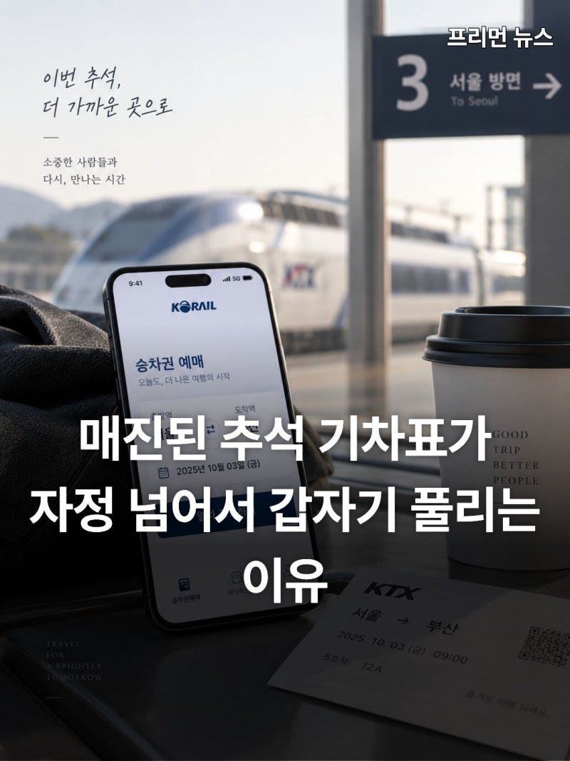 추석 KTX SRT 취소표 풀리는 시간과 코레일톡 예약대기 성공 팁 총정리