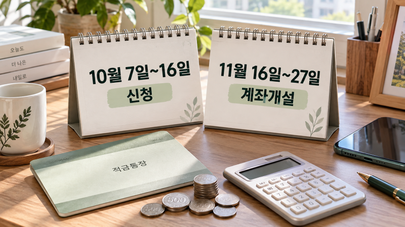 2026 청년미래적금 2차 신청일과 계좌개설일 (+일반형·우대형 정부기여금, 3년 만기 금액)