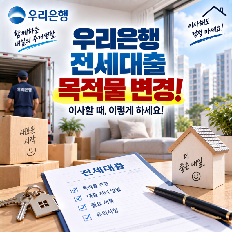 살던 집에서 다른 곳으로 이사할 때 꼭 알아야 할 필수 지식, 우리은행 전세대출 이용 중 목....