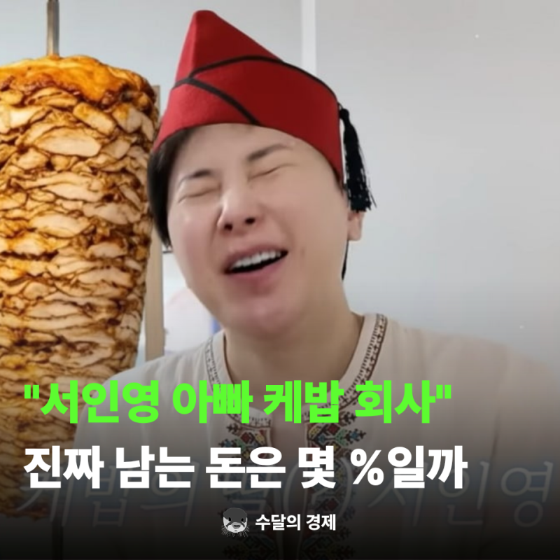 서인영 아빠 회사 연매출 15억...케밥 팔면 실제로 얼마 남을까?