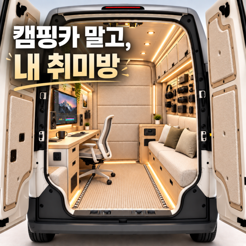 PV5 하이루프, 캠핑카 말고 내 취미방으로 만들고 싶다