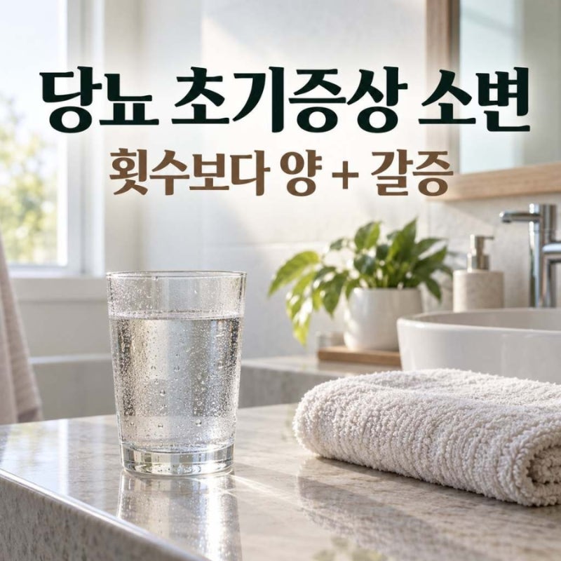당뇨 초기증상 소변, 횟수보다 양과 갈증을 함께 보자
