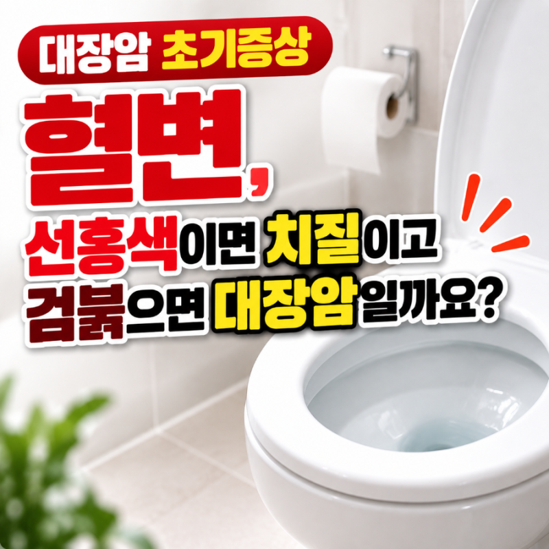 대장암 초기증상 혈변, 선홍색이면 치질이고 검붉으면 대장암일까요?