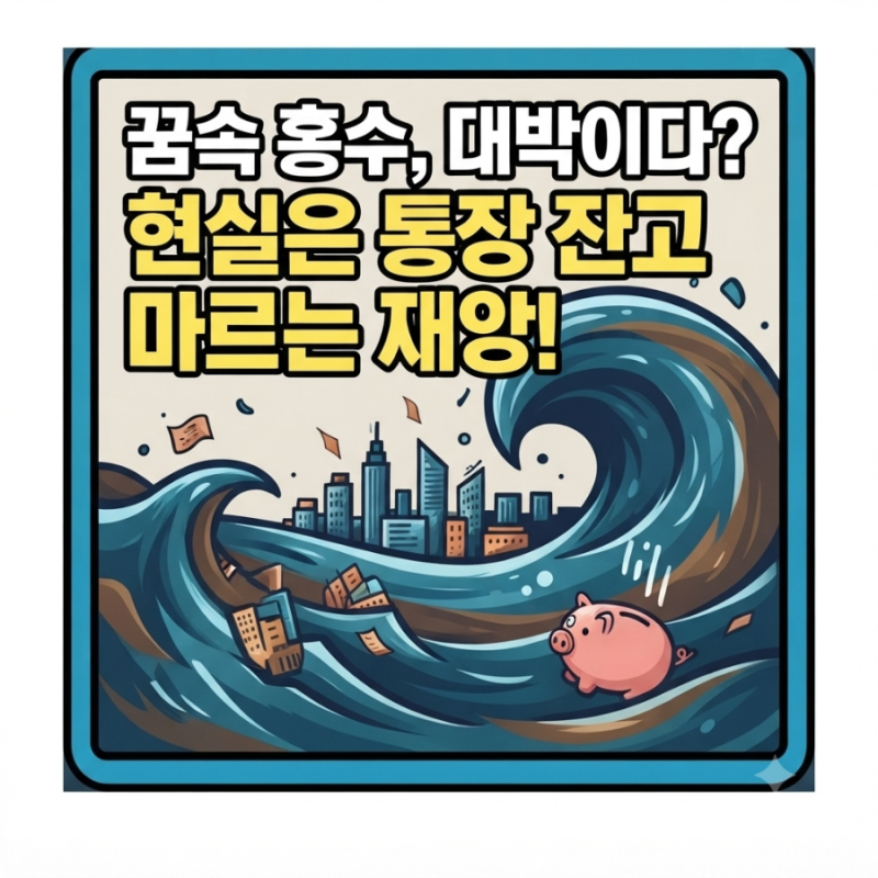 "홍수 꿈 꾸고 대박 난다고요? 현실은 통장 잔고 마르는 재앙입니다"