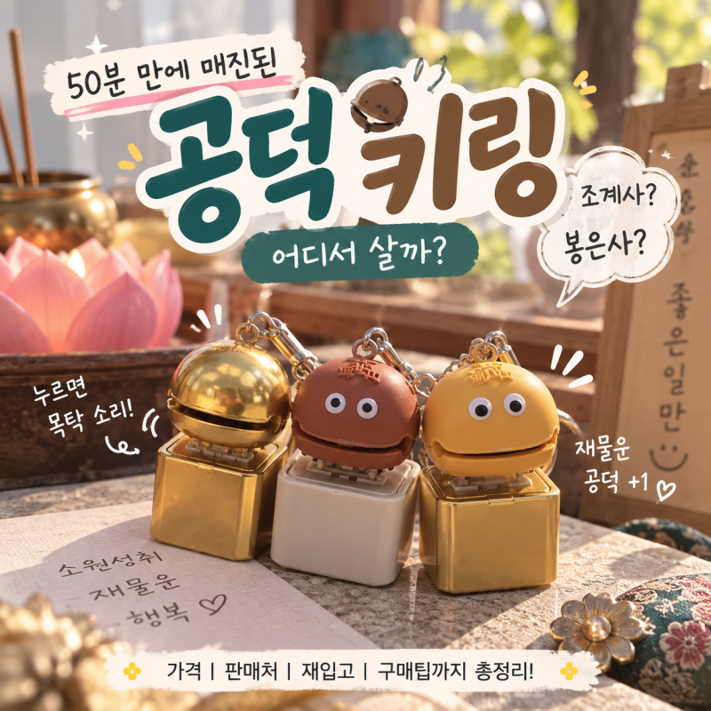 요즘 난리난 공덕 키링 어디서 살까? 봉은사·조계사 재물운 목탁 키링 가격·재입고 총정리