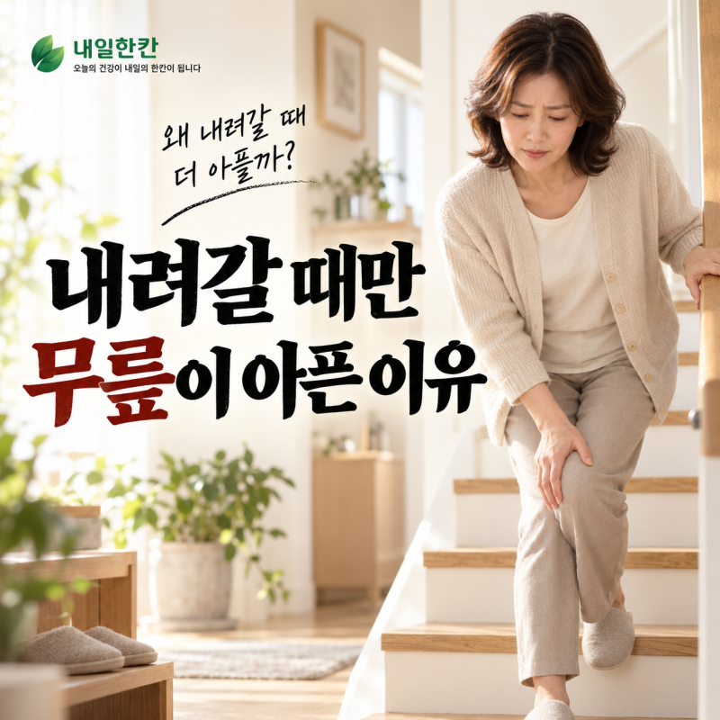 계단 내려갈 때 무릎 통증, 안쪽이 시큰한 건 왜 그럴까?