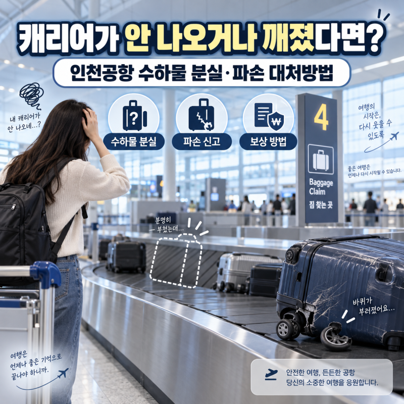 캐리어가 안 나오거나 깨졌다면?｜인천공항 수하물 분실·파손 대처방법