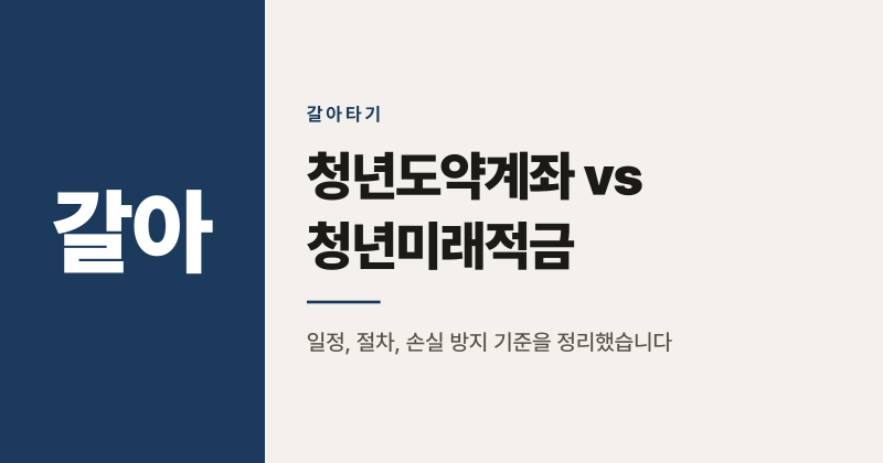 청년도약계좌 신규가입 종료, 청년미래적금 갈아타기 판단 기준