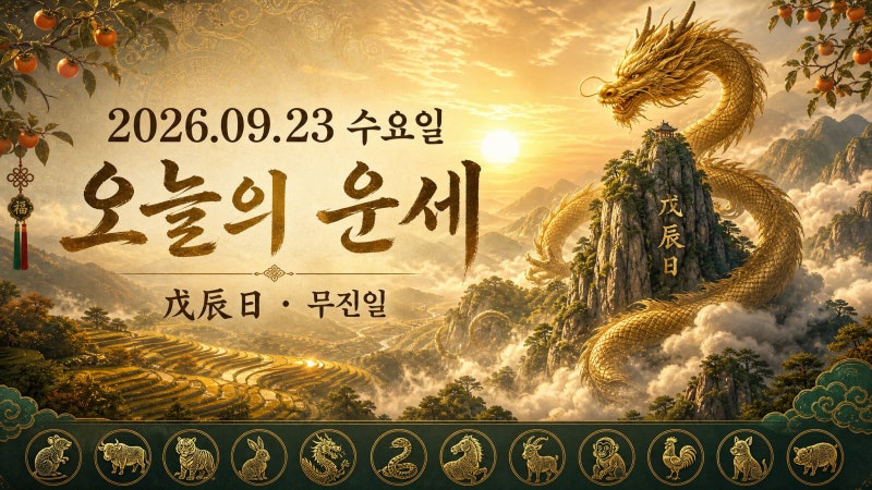 2026년 9월 23일 (수요일) 오늘의 운세