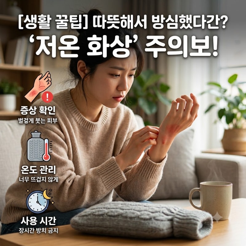 따뜻해서 방심했다간 화상! 전기장판 저온화상 예방법