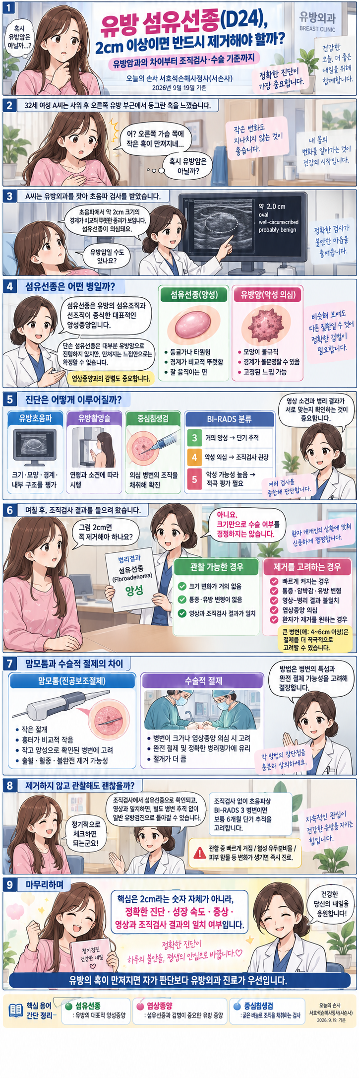 유방 섬유선종(D24), 2cm 이상이면 반드시 제거해야 할까?_Prepared by 서호석손해사정사