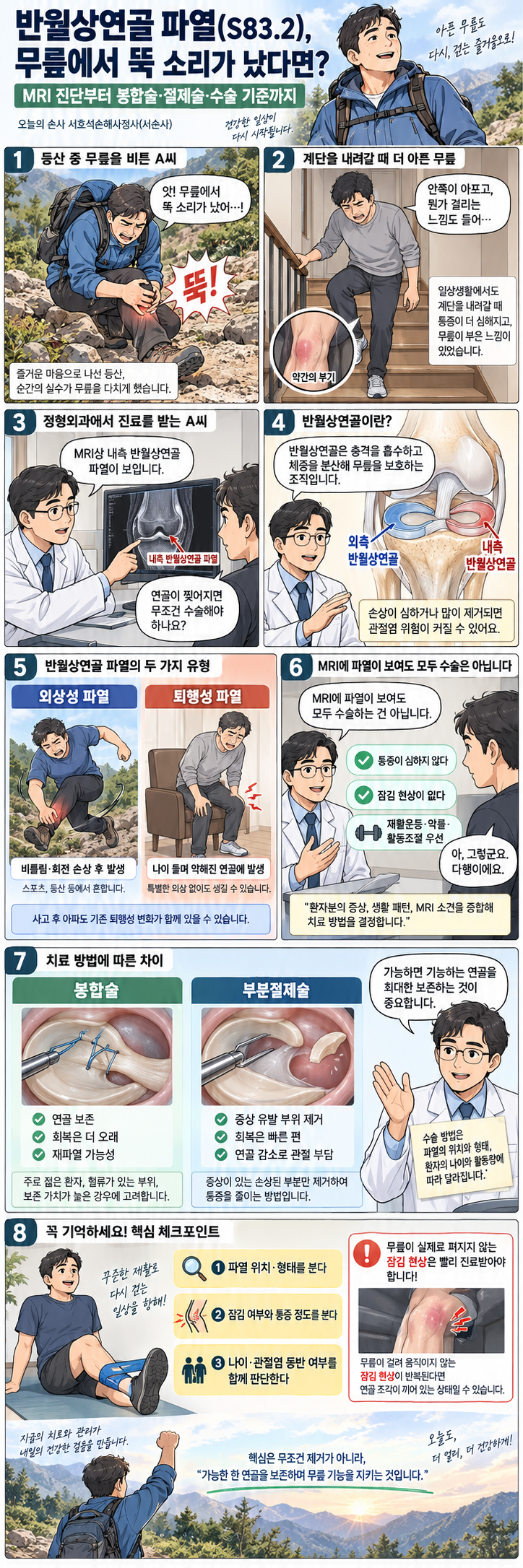 반월상연골 파열(S83.2), 무릎에서 뚝 소리가 났다면?_Prepared by 서호석손해사정사