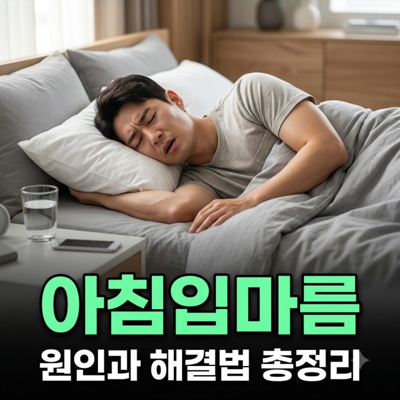 아침 입마름 이유 물 부족 때문일까? 입호흡과 코골이 원인 해결법