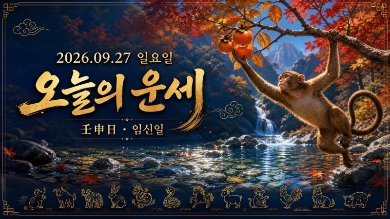 2026년 9월 27일 (일요일) 오늘의 운세