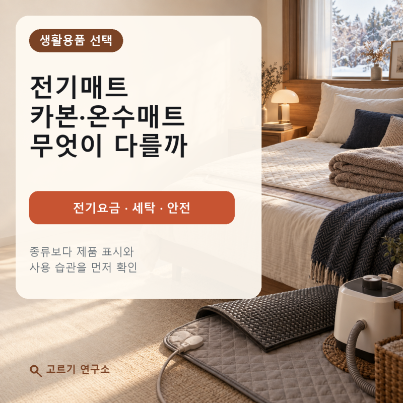 전기매트·카본매트·온수매트