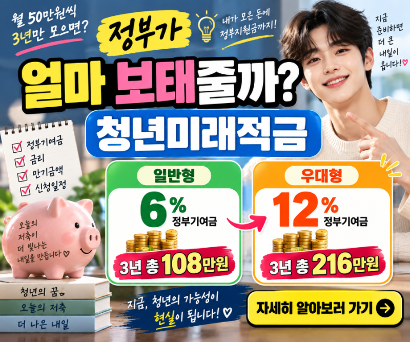 청년미래적금 정부기여금, 3년이면 얼마? 월 50만원 넣었을 때 계산해봤습니다