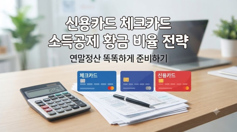 신용카드 vs 체크카드 소득공제, 연봉 구간별 최적의 황금 비율은?