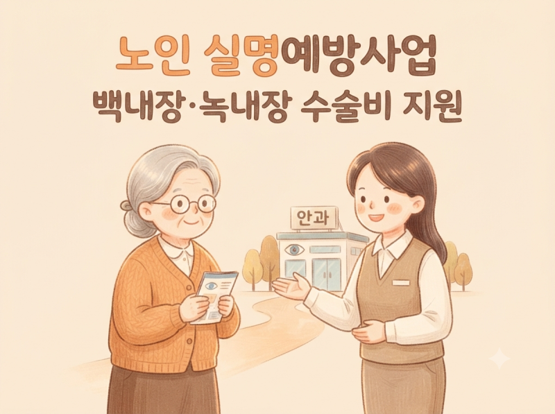 노인 실명예방사업 백내장 수술비 지원 총정리 (feat. 사전신청 필수)