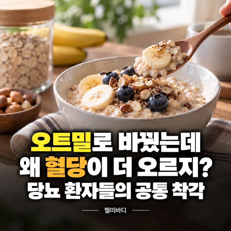 "오트밀로 바꿨는데 왜 혈당이 더 오르지" 당뇨 환자들의 공통 착각