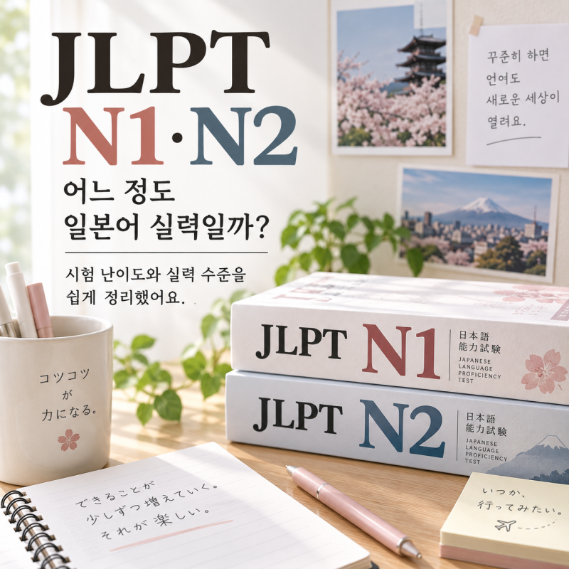 JLPT N1·N2 자격증, 어느 정도 일본어 실력일까?