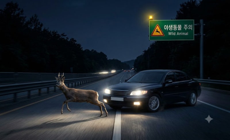 운전 중 고라니 로드킬 충돌 사고 자차 보험 처리 시 보험료 할증 피하는 법