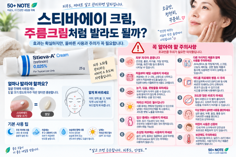 스티바에이 크림, 효과·사용법·주의사항 총정리 (사용경험 중심)