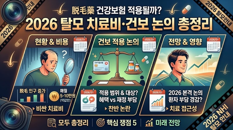 탈모약 건강보험 적용될까? 2026 탈모 치료비·M자 탈모 건보 논의 총정리