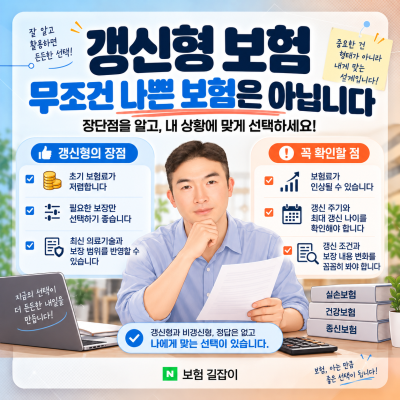 갱신형 보험, 무조건 나쁜 보험은 아닙니다｜판단 전에 꼭 봐야 할 7가지