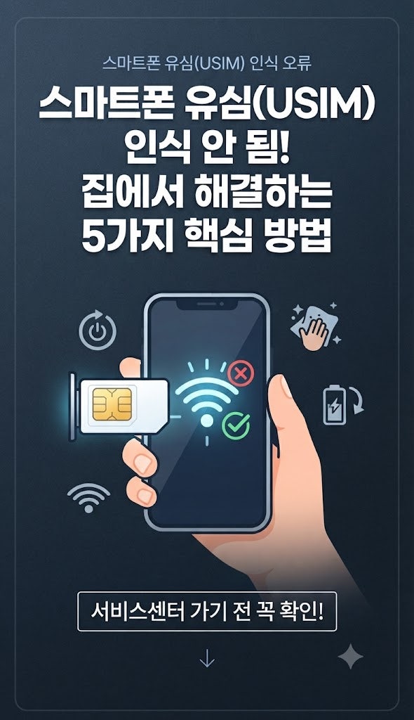 스마트폰 유심(USIM) 인식 안 됨 오류 해결하는 5가지 방법