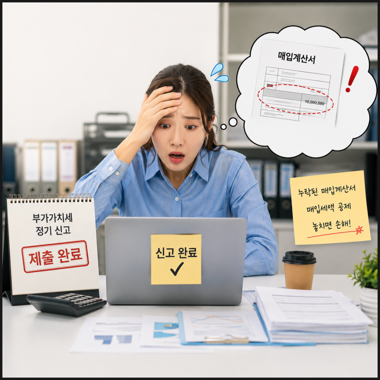 부가가치세 신고 깜빡한 매입계산서가 있다면? 당황하지 말고 경정청구하는 법 (홈택스 오류....