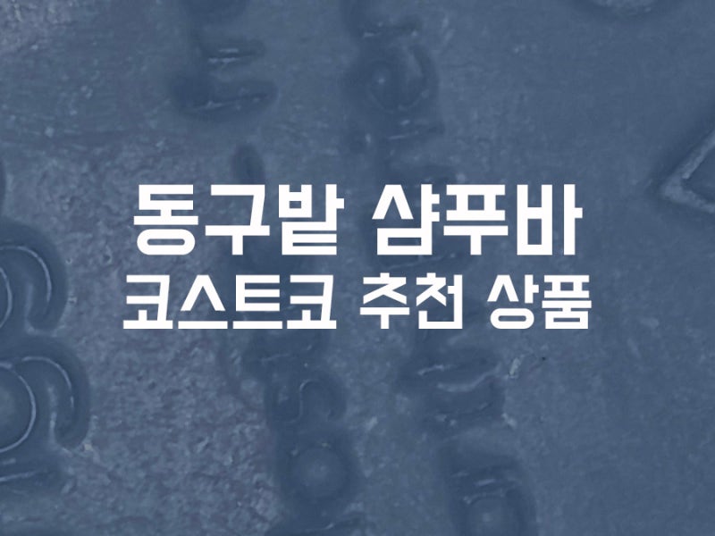 코스트코 추천 상품 동구밭 샴푸바, 써보니 정말 맘에 드네요.