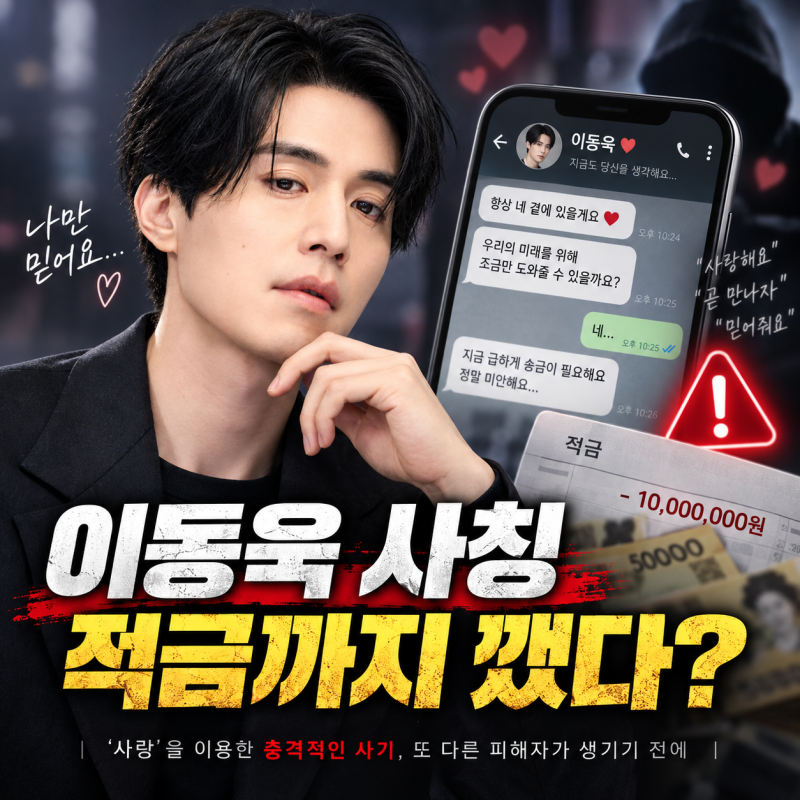 Lee Dong-wook Impersonation Romance Scam: The Shocking Damage to a Woman in Her 30s Who Even Broke Her Savings