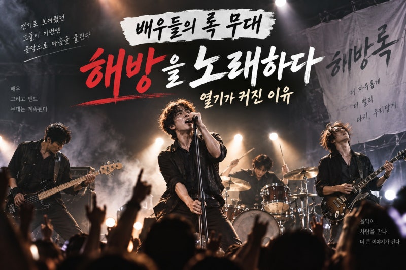배우 밴드 아가미, 해방 노래 열기 왜 커졌나