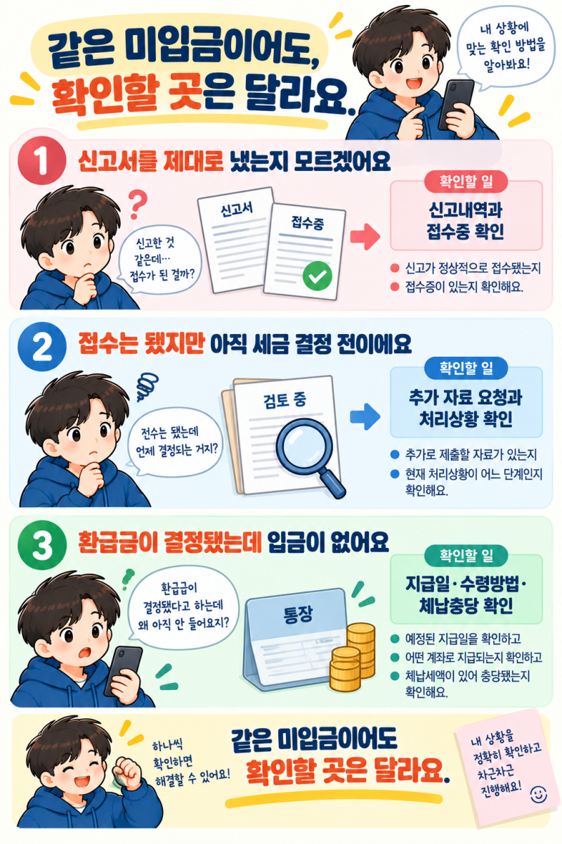종합소득세 기한 후 신고했는데 환급금이 안 들어와요. 언제까지 기다려야 하나요?