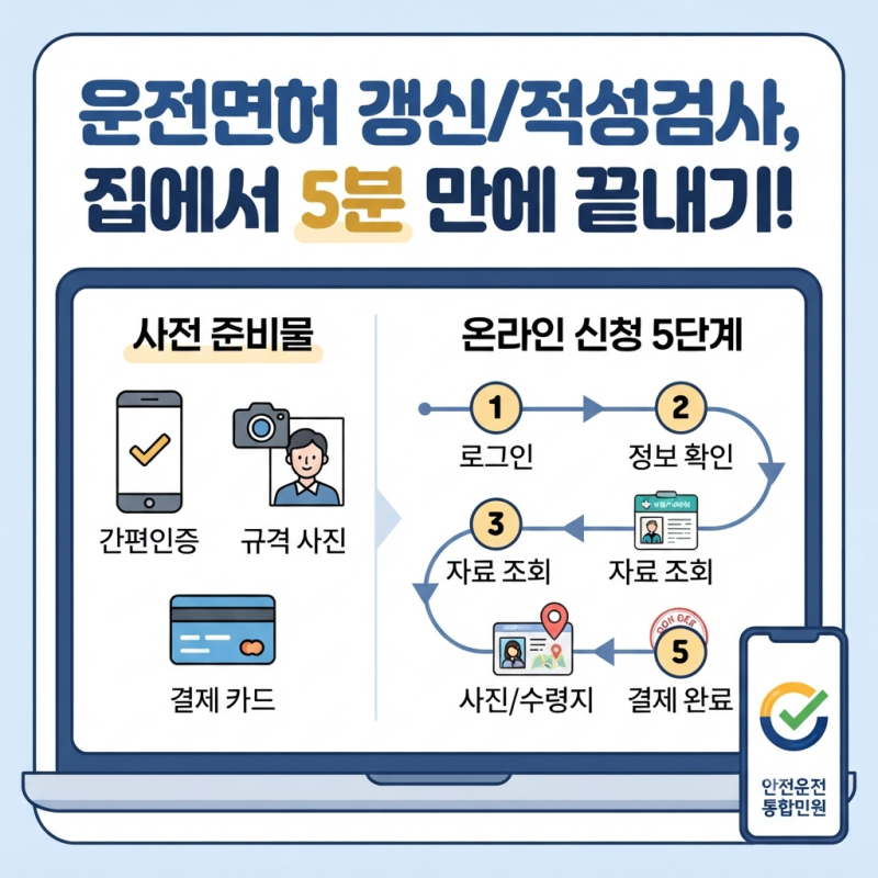 안전운전 통합민원에서 운전면허 갱신 온라인 신청하는 완전 가이드